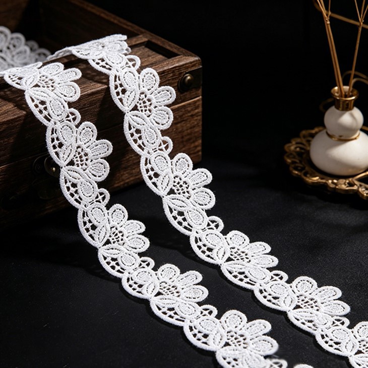 100% Poliester GUIPURE Sulaman Lace Trim