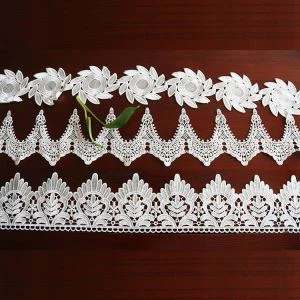 Potongan Renda Sulaman Poliester Fancy